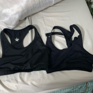 two black sports bras size s